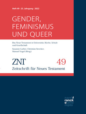 cover image of ZNT--Zeitschrift für Neues Testament 25. Jahrgang, Heft 49 (2022)